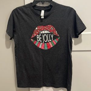 Bella Canvas Charcoal Gray Be Jolly Tee size XL (18-20)